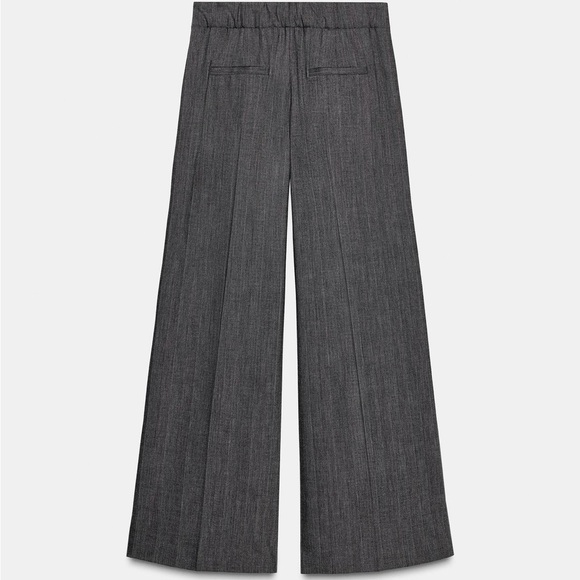 ZARA ZW COLLECTION WIDE-LEG WOOL PANTS - Picture 4 of 5